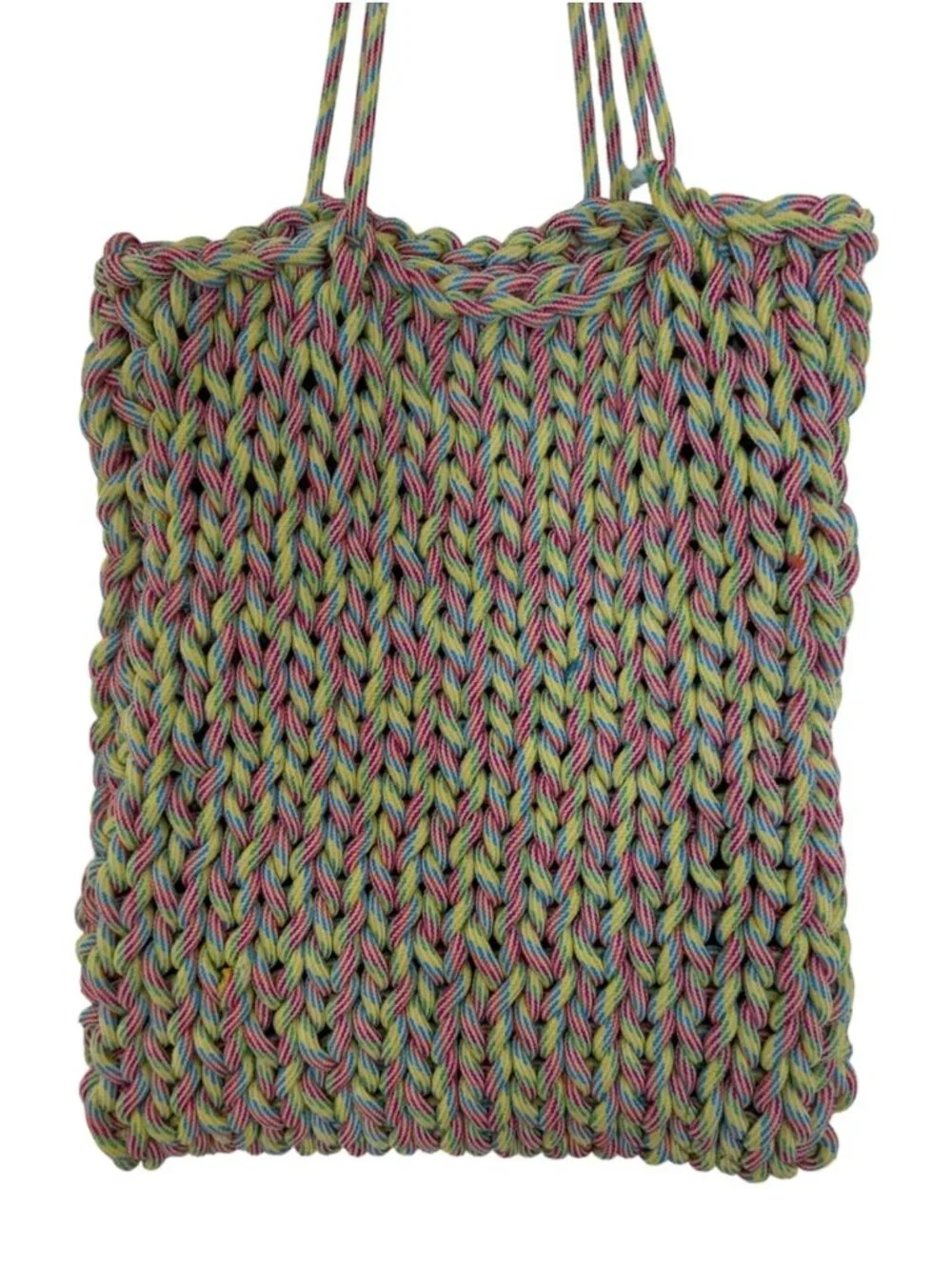 Urban Outfitters UO Zoya Rope Tote Bag Purse Blush Crochet